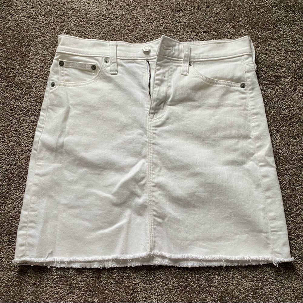 white jean skirt